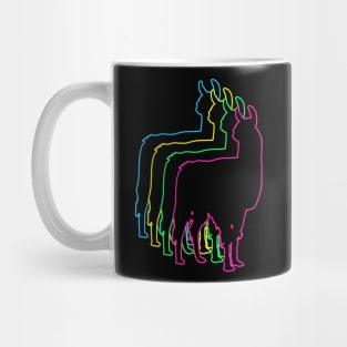 Llama 80s Neon Mug